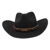 Maxbell Women Hats Retro Cowboy Hat for Horseback Riding Party Sun Protection Decor Black