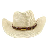 Maxbell Women Hats Retro Cowboy Hat for Horseback Riding Party Sun Protection Decor Beige