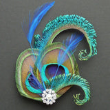 Maxbell Bird Feather Shaped Hair Clip Photo Props Cosplay Barrette for Party Wedding
