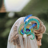 Maxbell Bird Feather Shaped Hair Clip Photo Props Cosplay Barrette for Party Wedding