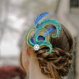 Maxbell Bird Feather Shaped Hair Clip Photo Props Cosplay Barrette for Party Wedding