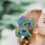 Maxbell Bird Feather Shaped Hair Clip Photo Props Cosplay Barrette for Party Wedding