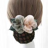 Maxbell Hair Clip Rose Brooch Hair Accessories Hairpins Bridal Women gray