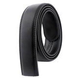 Maxbell Leather Men Belt No Buckle for DIY Craft Automatic Ratchet Buckles Black