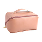 Maxbell Portable Travel Toiletry Bag PU Leather Handbag Waterproof Women Girls pink