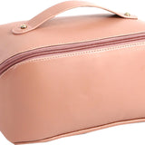Maxbell Portable Travel Toiletry Bag PU Leather Handbag Waterproof Women Girls pink