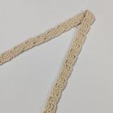 Maxbell Hand Crocheted Shoulder Bag Woven Tassel Bohemian for Beach Summer Beige