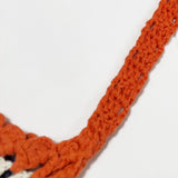 Maxbell Hand Crocheted Shoulder Bag Woven Tassel Bohemian for Beach Summer Orange