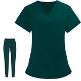 Maxbell Uniform Scrubs Set Machine Washable V Neckline for Women Small Green