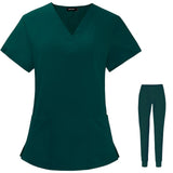 Maxbell Uniform Scrubs Set Machine Washable V Neckline for Women Small Green