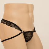 Maxbell Mens Lace thong G String Underpants Garter thong Low Rise Stretch