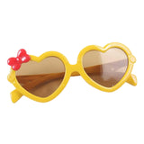 Maxbell Cool Heart Sunglasses Women Outdoor Small Ladies protection  Yellow