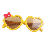 Maxbell Cool Heart Sunglasses Women Outdoor Small Ladies protection  Yellow