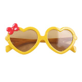 Maxbell Cool Heart Sunglasses Women Outdoor Small Ladies protection  Yellow