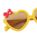 Maxbell Cool Heart Sunglasses Women Outdoor Small Ladies protection  Yellow