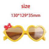 Maxbell Cool Heart Sunglasses Women Outdoor Small Ladies protection  Yellow