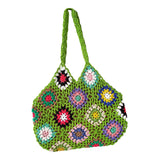 Maxbell Handwoven Women's Shoulder Bag Handbags Chic Summer Travel Beach for Purse Green