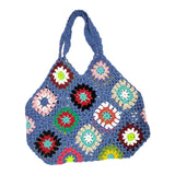 Maxbell Handwoven Women's Shoulder Bag Handbags Chic Summer Travel Beach for Purse Blue