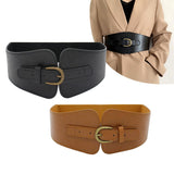 Maxbell Fashion Elastic Waist Belt for Dresses Waistband Decorative Pin Buckle Belt Black