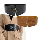 Maxbell Fashion Elastic Waist Belt for Dresses Waistband Decorative Pin Buckle Belt Black