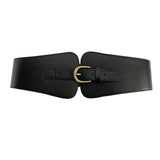 Maxbell Fashion Elastic Waist Belt for Dresses Waistband Decorative Pin Buckle Belt Black