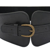 Maxbell Fashion Elastic Waist Belt for Dresses Waistband Decorative Pin Buckle Belt Black