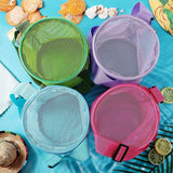 Maxbell Mesh Beach Bucket Lightweight Pouch Bucket for Picking up Shells Red