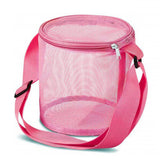 Maxbell Mesh Beach Bucket Lightweight Pouch Bucket for Picking up Shells Red