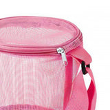 Maxbell Mesh Beach Bucket Lightweight Pouch Bucket for Picking up Shells Red
