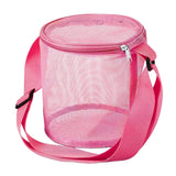 Maxbell Mesh Beach Bucket Lightweight Pouch Bucket for Picking up Shells Red