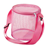 Maxbell Mesh Beach Bucket Lightweight Pouch Bucket for Picking up Shells Red