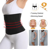 Maxbell Waist Trainer Shaper Belt Sweat Waistband Tummy Control for Adults S Black