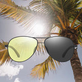 Maxbell Photochromic Sunglasses Lightweight Driving Sun Glasses Polarized Sunglasses Yellow Lens