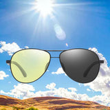 Maxbell Photochromic Sunglasses Lightweight Driving Sun Glasses Polarized Sunglasses Yellow Lens