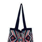 Maxbell Knitted Shoulder Bag Sling Wallet Travel Bag Tote Money Hobo Bags Blue