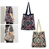 Maxbell Knitted Shoulder Bag Sling Wallet Travel Bag Tote Money Hobo Bags Blue