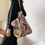 Maxbell Knitted Shoulder Bag Sling Wallet Travel Bag Tote Money Hobo Bags Apricot