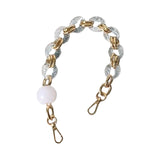 Maxbell Fashion Replacement Chain Strap for Shoulder Bag Making Accessories with Bead 43cm