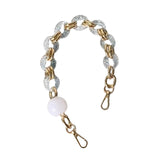 Maxbell Fashion Replacement Chain Strap for Shoulder Bag Making Accessories with Bead 64cm