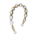 Maxbell Fashion Replacement Chain Strap for Shoulder Bag Making Accessories with Bead 64cm