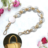 Maxbell Fashion Replacement Chain Strap for Shoulder Bag Making Accessories with Bead 64cm