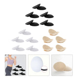 Maxbell 5Pairs Womens Bra Inserts Pads Soft Swimsuit Padding Inserts Breast Cups Black