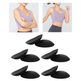 Maxbell 5Pairs Womens Bra Inserts Pads Soft Swimsuit Padding Inserts Breast Cups Black