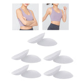 Maxbell 5Pairs Womens Bra Inserts Pads Soft Swimsuit Padding Inserts Breast Cups White