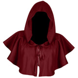 Maxbell Halloween Cloak Cosplay Death Cape Wizard Cloak for Women Men Unisex Red