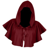 Maxbell Halloween Cloak Cosplay Death Cape Wizard Cloak for Women Men Unisex Red