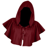 Maxbell Halloween Cloak Cosplay Death Cape Wizard Cloak for Women Men Unisex Red