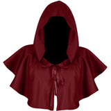 Maxbell Halloween Cloak Cosplay Death Cape Wizard Cloak for Women Men Unisex Red