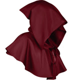Maxbell Halloween Cloak Cosplay Death Cape Wizard Cloak for Women Men Unisex Red