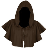 Maxbell Halloween Cloak Cosplay Death Cape Wizard Cloak for Women Men Unisex Coffee